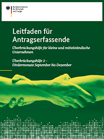 Cover der Publikation Überbrückungshilfe für kleine und mittelständische Unternehmen Cover der Publikation Überbrückungshilfe für kleine und mittelständische Unternehmen